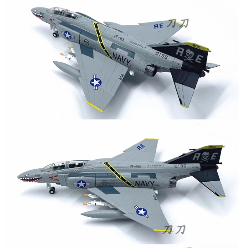 

1:100 Scale Navy F-4C fighter aircraft model alloy finished simulation model Static decoration Souvenir gifts for adult boy