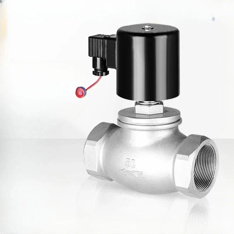 Normally closed stainless steel steam solenoid valve pilot operated high temperature and high pressure resistant