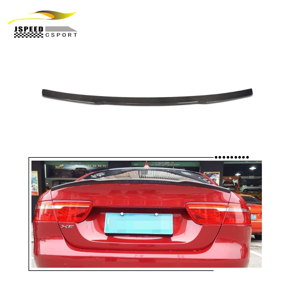 

Подходит для спойлера заднего багажника из углеродного волокна Jaguar XE 2015 и 2016 г.