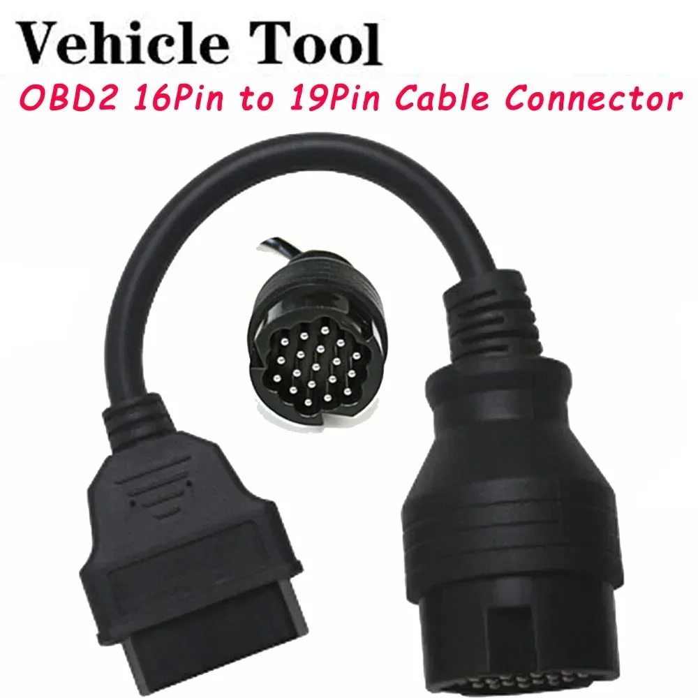 For Porsche 19 Pin To 16 Pin OBD2 Adapter 19pin To OBDII 16PIN FEMALE Connector Car Cable for 19 Pin To 16pin Female Cable Tool