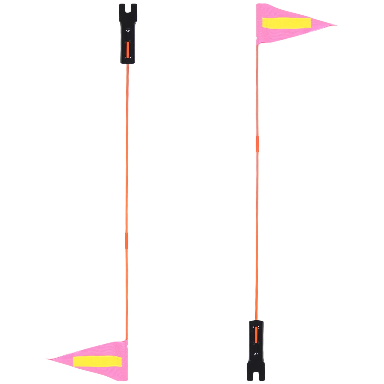 

2Pcs Orange Reflective Bike Safety Flags for Kids Child Trailer Compatibility High Visibility Safety Warning Flag Accessories