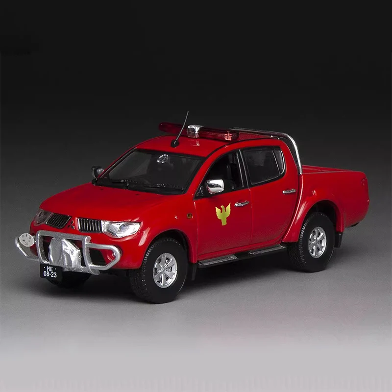 

1:43 Scale L200 Pickup Truck Police Simulation Alloy Car Model Static Display Collectible Gift Souvenir Decoration