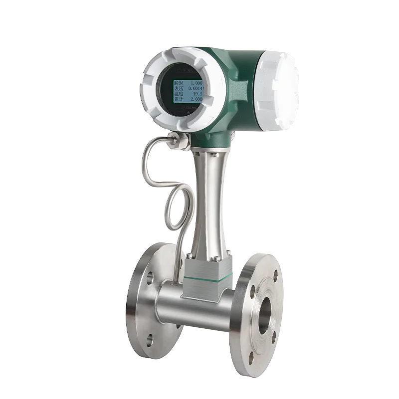 Split Integrated Temperature and Pressure Compensation Vortex Flowmeter Steam Meter Dn50 80