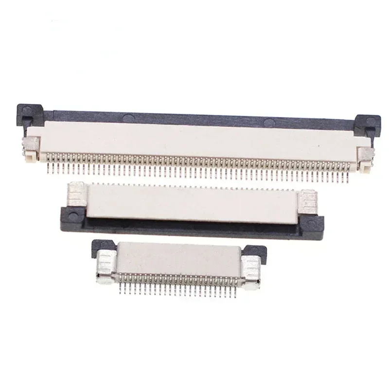 05mm Pitch Under Clamshell Socket FPC FFC Flat Cable Connector, 4P, 5P, 6P, 8P, 10P, 12P, 14P, 16P, 20P, 22P, 24P, 30P, 34P, 10p