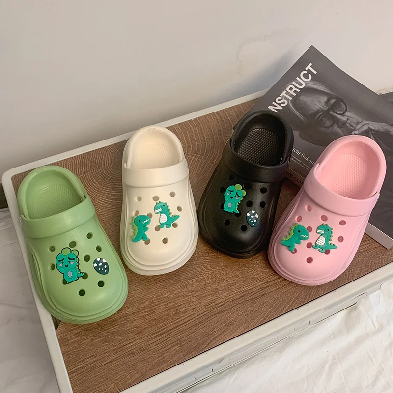 Children's Slippers EVA Comfortable Non-slip Girls Beach Sandals Cartoon Breathable Hole Shoes Student Garden Shoes Kid's Shoe