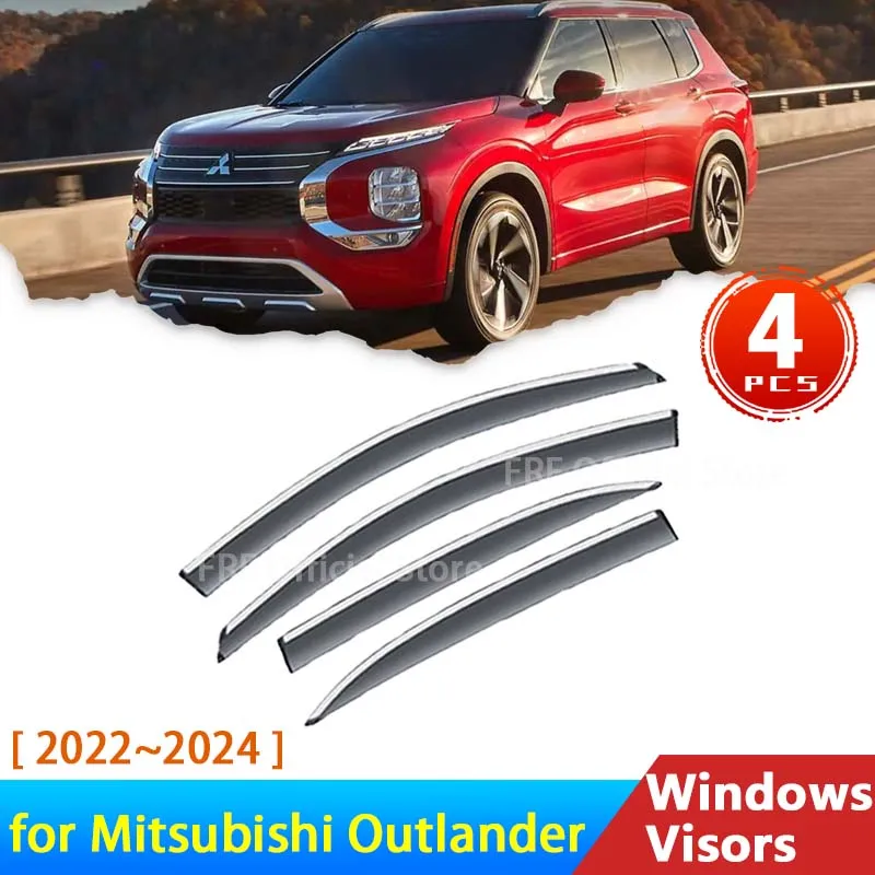 for Mitsubishi Outlander PHEV 2022 2023 2024 Accessories Deflectors Windows Visors Sun Visor Rain Eyebrow Windshield Awning Trim