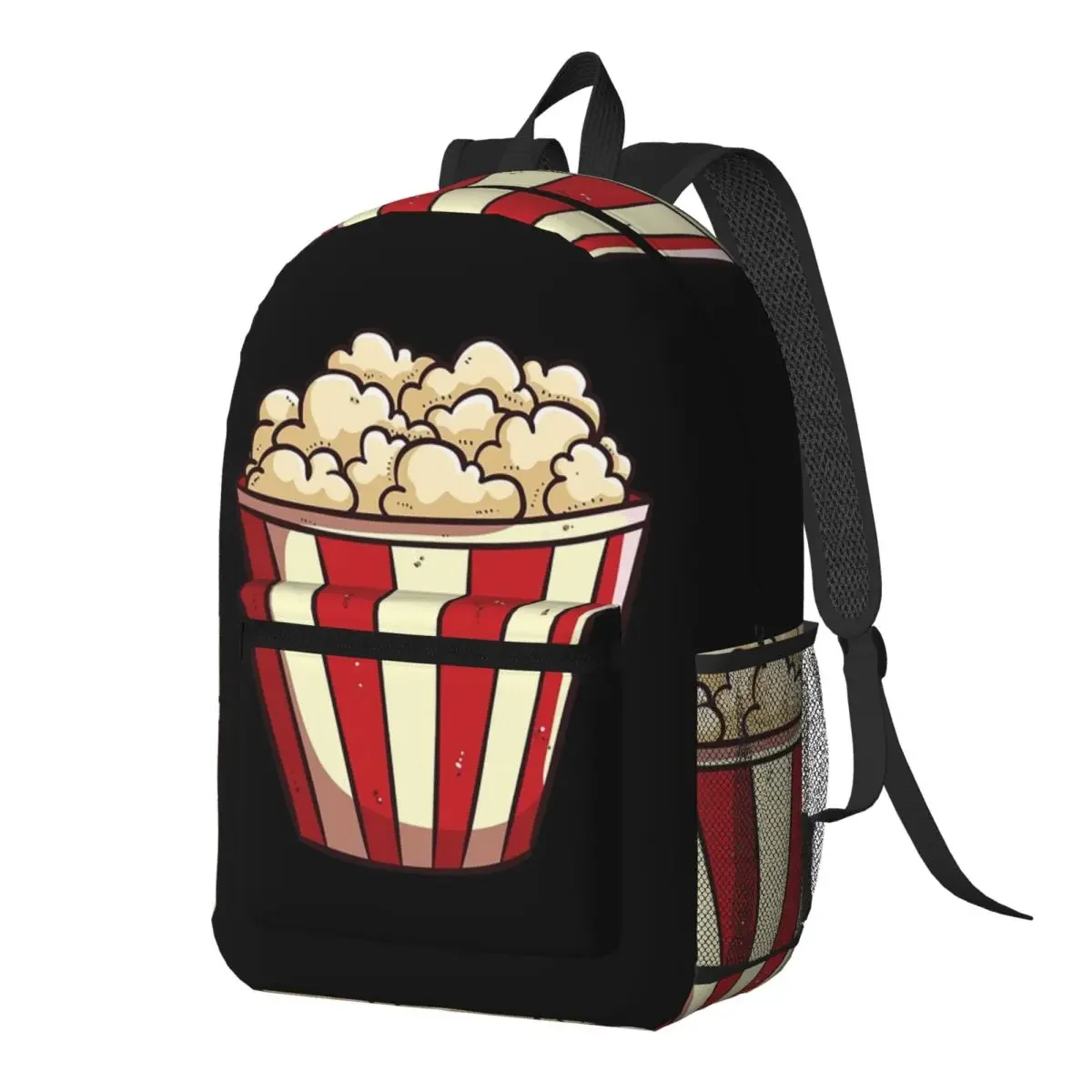 Popcorn Bucket Delight Backpack Daypack Large Capacity Kids BookBag School Bag Shoulder Bags for Men Women