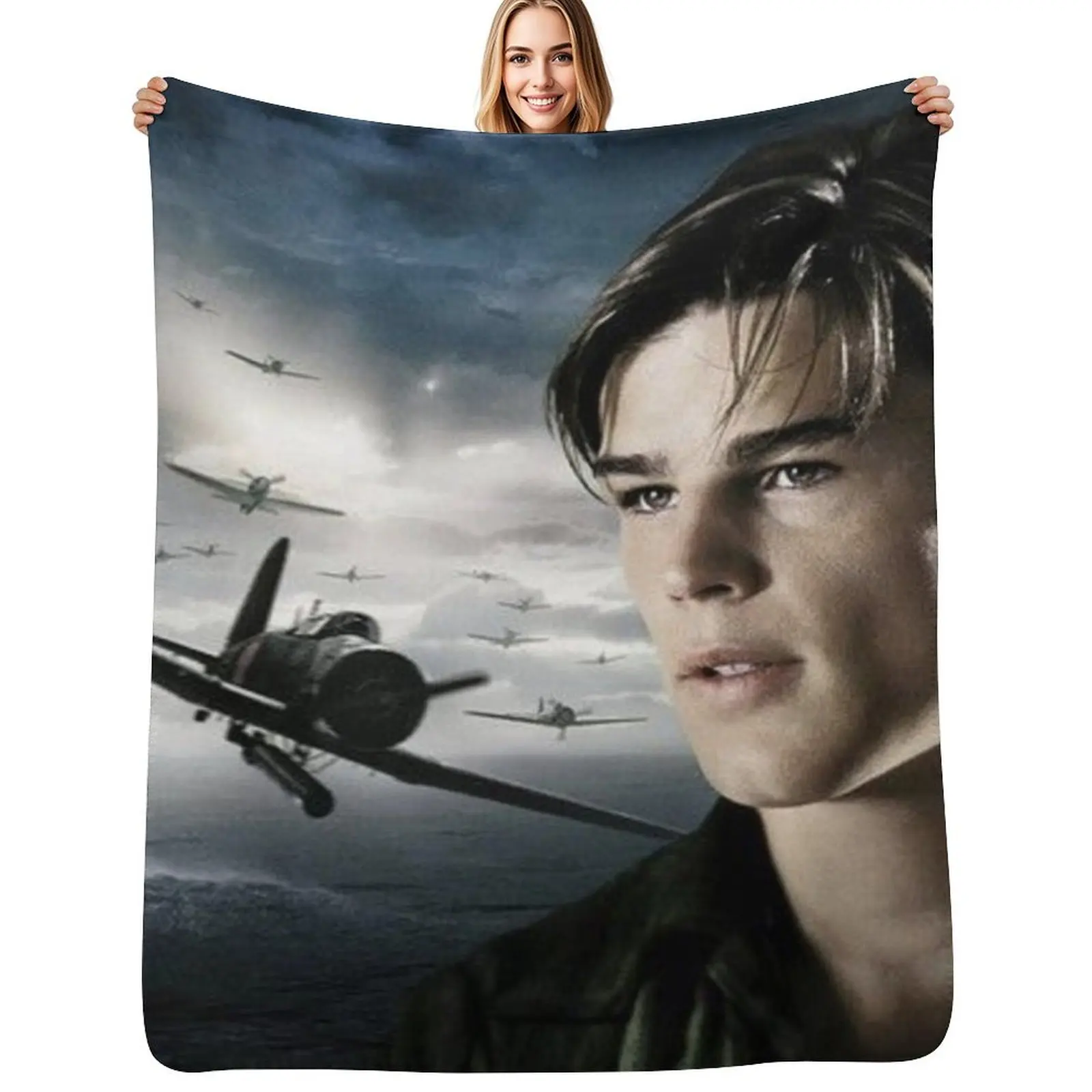 josh hartnett Throw Blanket Lightweight Warm Blanket for Travel Camping