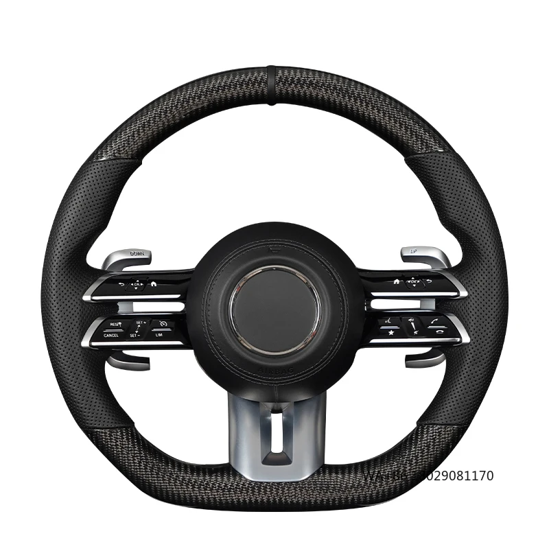 C217 W211 W212 W221 W222 S63 C63 GLA45 C43 SLC لـ - W204 W205 CLA GLA 45 عجلة قيادة من ألياف الكربون #1