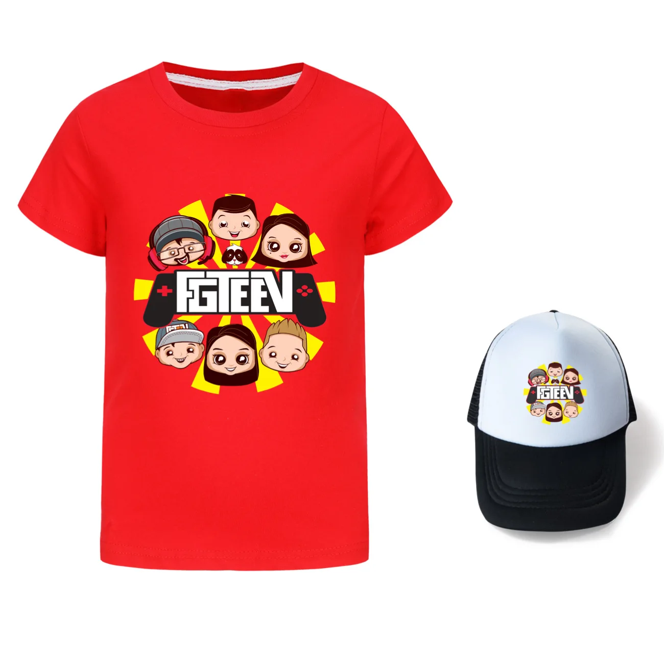 

Cartoon FGTEEN T Shirt Kids Summer Clothes Girl Streetwear Children Fgteev The Family Game Hip Hop Streetwear Baby Boys Tshirts