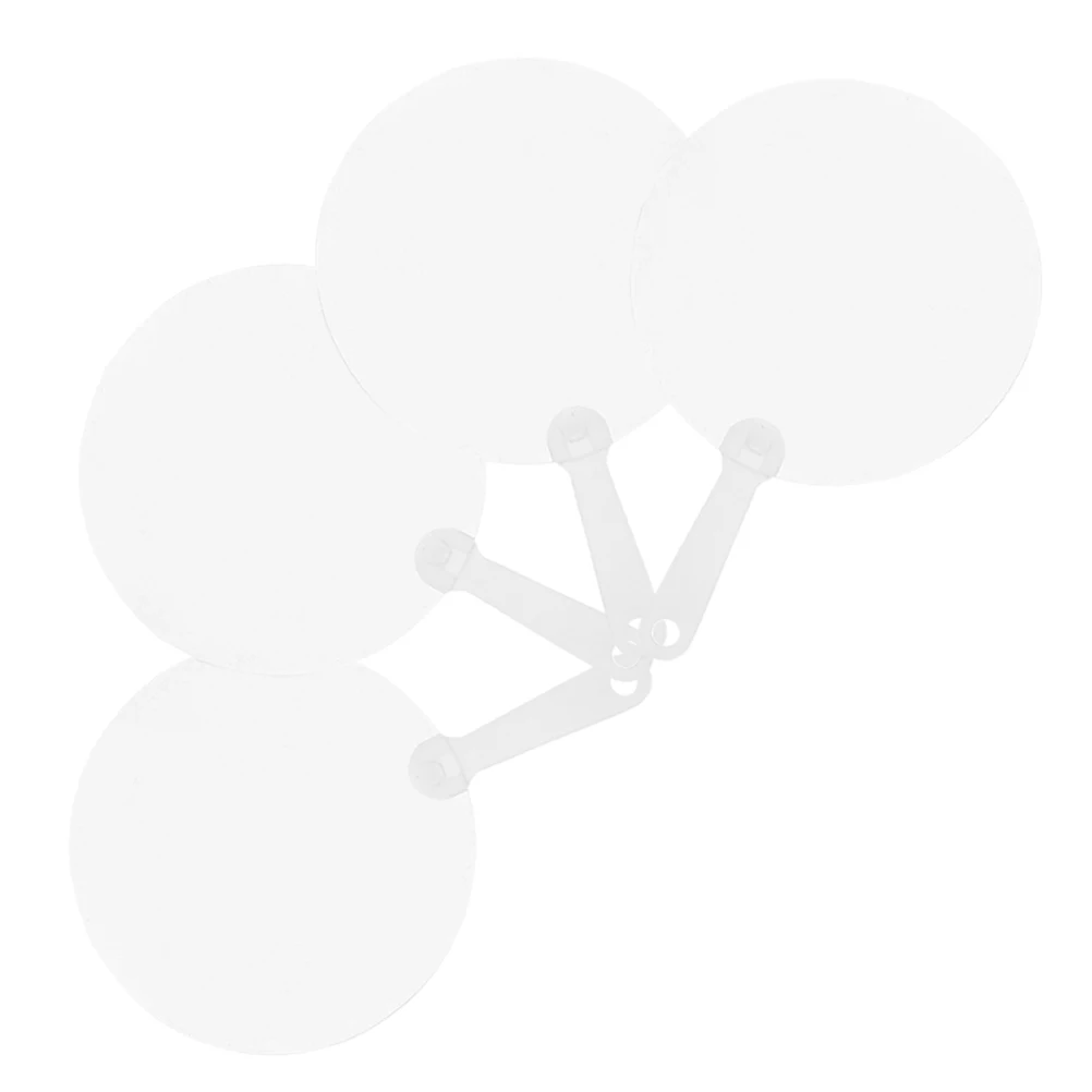 4 Pcs PVC DIY Hand Fans for Painting Graffiti Painting Fans Support Lightweight Portable Decorative Plastic Handheld