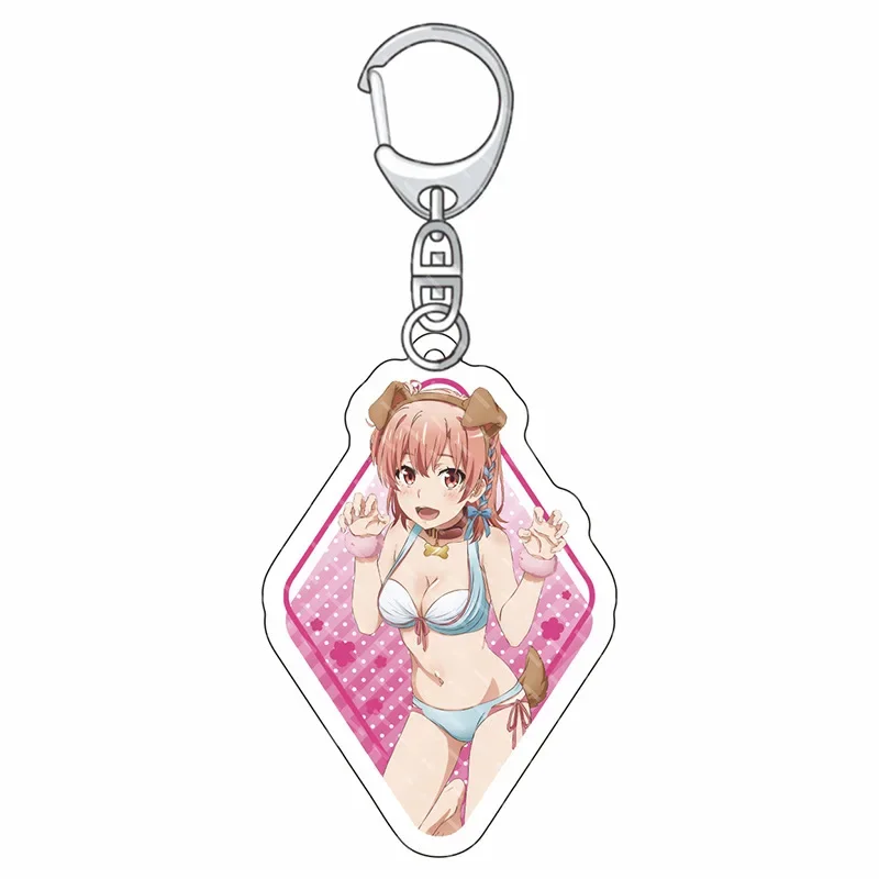 Yukinoshita Yukino Popular Anime Peripheral Keychain Acrylic Peripheral Pendant Keychain Anime Accessories Lanyard for Keys