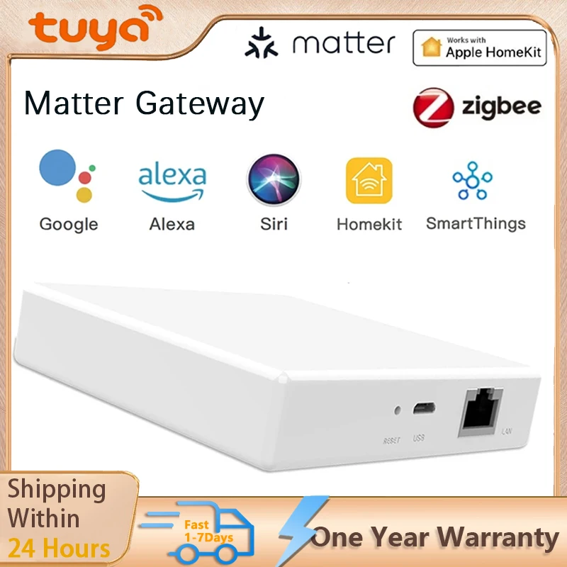 

Tuya Zigbee Matter Thread Hub Zigbee Bridge Matter Gateway Hub Siri voice control Smart Home Homekit Smartthings Google Alexa