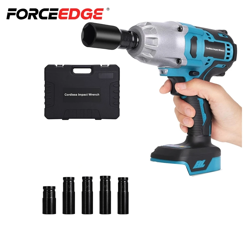 Chave de impacto elétrica sem escova, 450 n.m, 1/2 polegadas, chave de torque, ferramentas de reparo de carro para makita, bateria de 18v