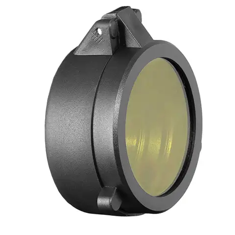 30-69MM Transparent Rifle Scope Lens Cover Flip Up Quick Spring Protection Cap Yellow Objective Lense Lid for the Gun Calibe