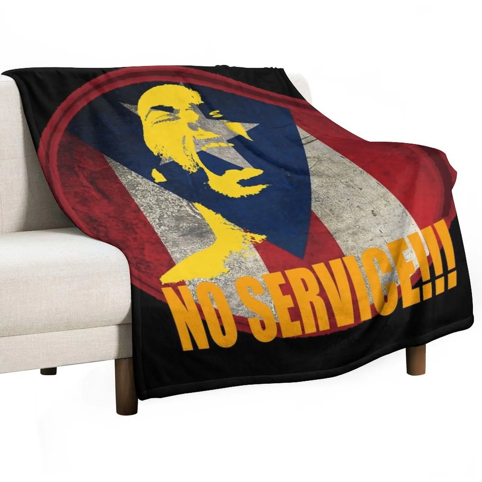 

NO SERVICE!!! by Swoot - Black Apparel Throw Blanket Decoratives Soft Furrys Plush Blankets