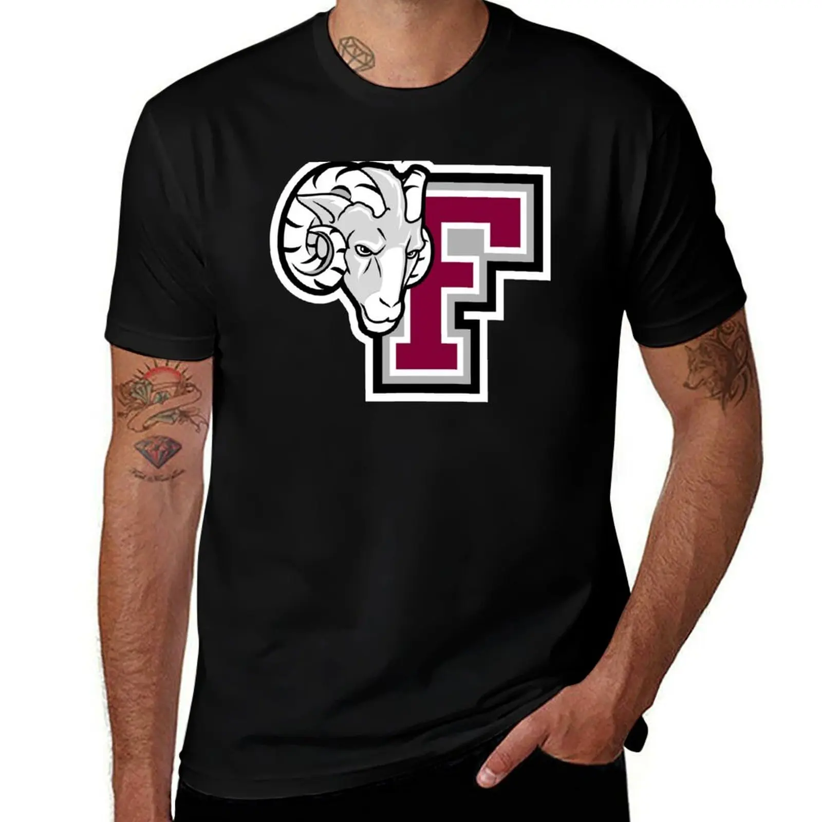 

Fordham Rams T-Shirt cotton t shirt pack man t shirts high quality luxury brand T-Shirt