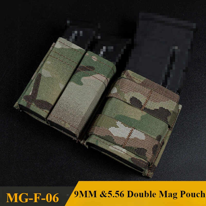 

Molle Dual Magazine Pouch 9mm & 5.56 Magazine Bag Multi-functional Tactical Outdoor Hunting Storage Bag
