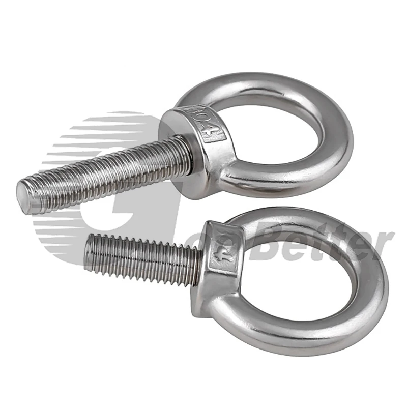 A2 304 Stainless Steel Lifting Eye Screw Bolts M3 M4 M5 M6 M8 Round Ring Hook Bolt Screw Fasterners