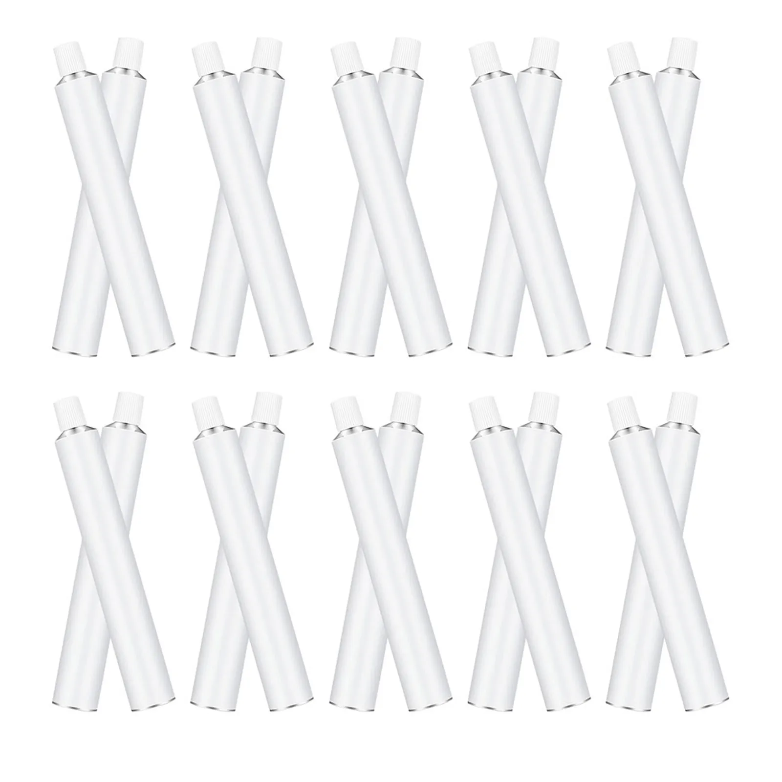 

30 шт. алюминиевых туб для краски, пустые, 20 мл, многоразовые контейнеры для художественных работ, для хранения акварели, гуаши, масляных и акриловых красок, для творчества