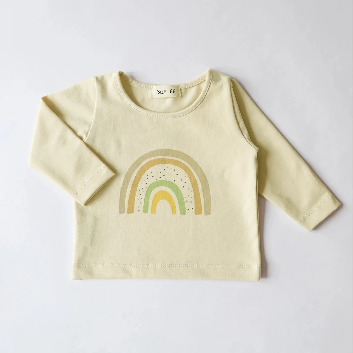 INS Infant Baby Boy Girl Clothes Set Long Sleeve Colored Cotton Rainbow Shirt+Spring Leggings Pant Newborn Boy Outfits Autumn