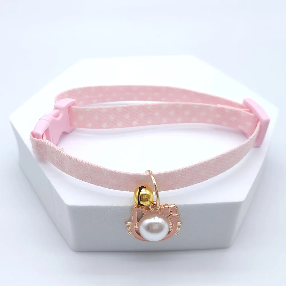 New Adjustable Pet Collar With Bell Small Dog Necklace With Cute Pendant Cat Grooming Neck Accessories Puppy Supplies
