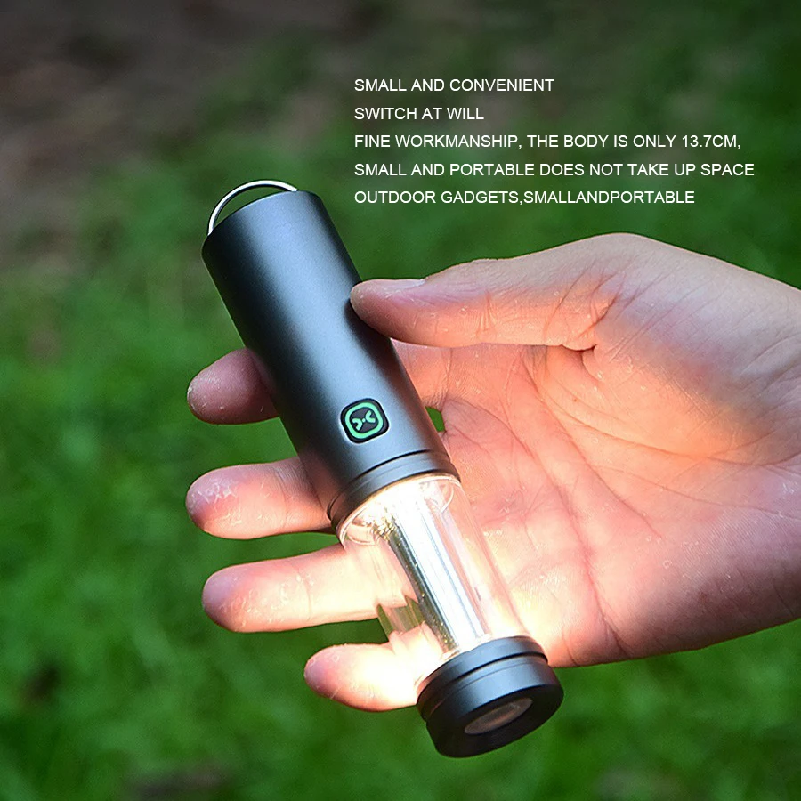 

Rechargeable Led Flashlight Camping Lantern Outdoor Waterproof Camping Tent Lamp Multifunctional Emergency Ambient Hanging Light