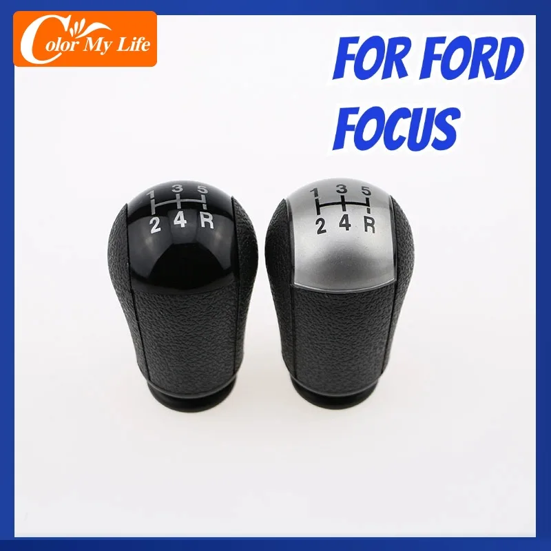 MT 5 Speed Car Gear Head Shift Knob for Ford Focus Mondeo MK3 S-MAX C-MAX Mustang Galaxy Fiesta MK6 Transit Auto Accessories