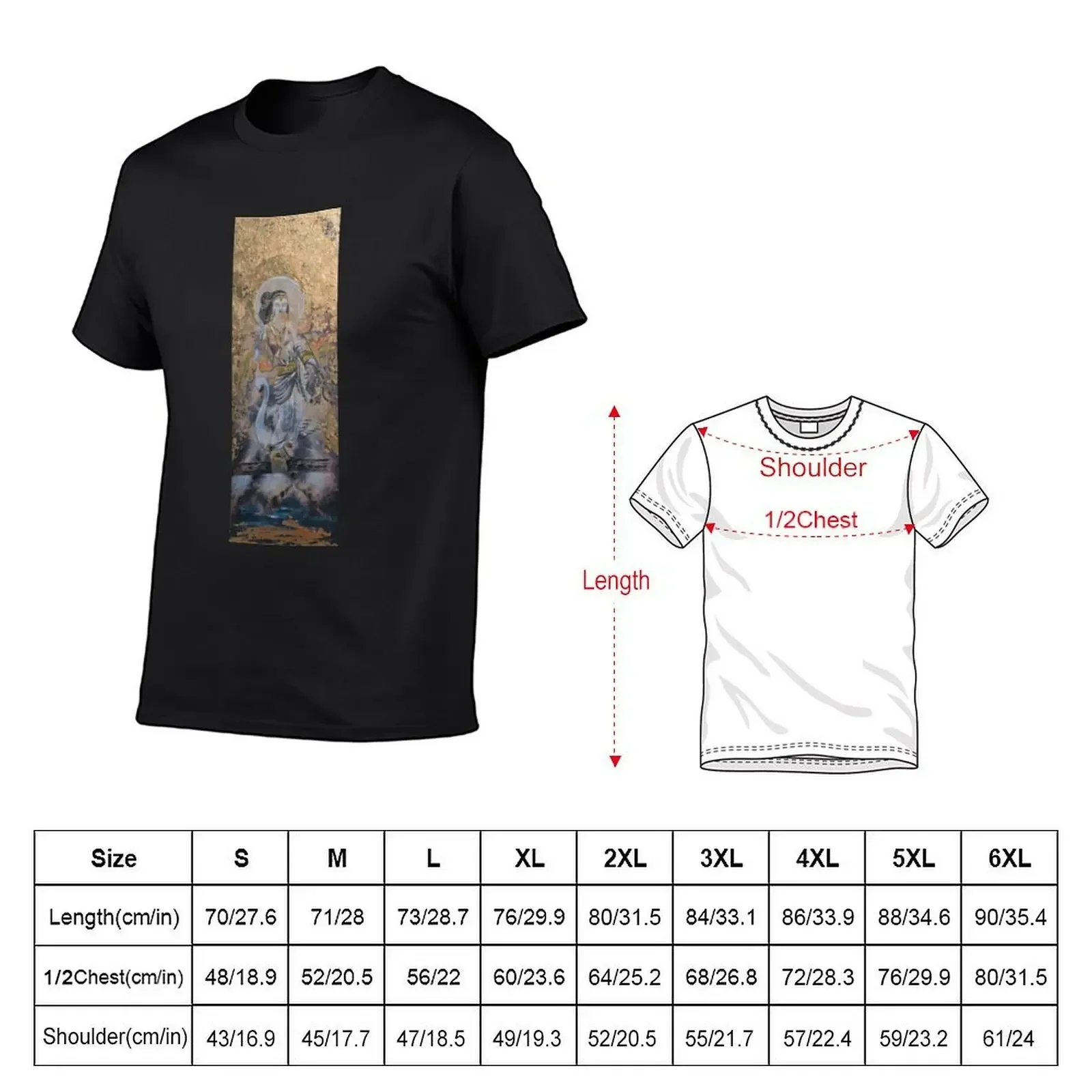 Saraswati T-Shirt boys whites hippie clothes mens vintage t shirts