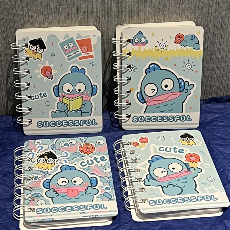 Блокнот Sanrio A7 со спиральной рыбой-клоун |   Маленький блокнот для домашних заданий, милый блокнот в стиле Ins с эстетической подкладкой, студенческий подарок