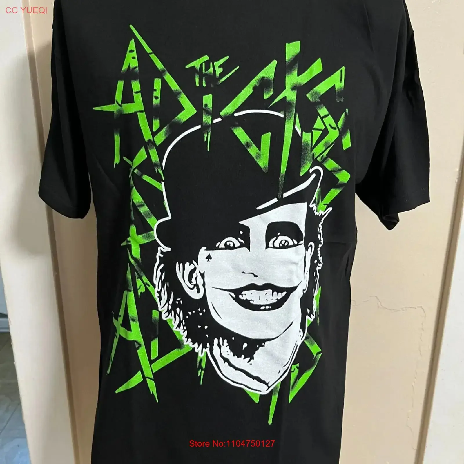 THE ADDICTS T SHIRT Color BLACK Size L vintage Washed Stretched Unisex fashion Slightly Versatile streetwear Soft Breathable