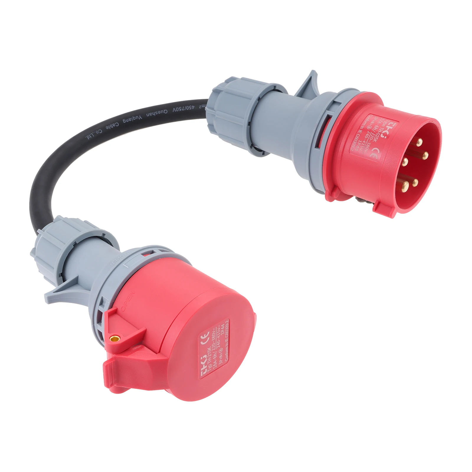 CEE Adapter 32 A To 16 A High Current Adapter 3 Phases 5 Pin for Chargers Electric Vehicles Industrial Household Applications