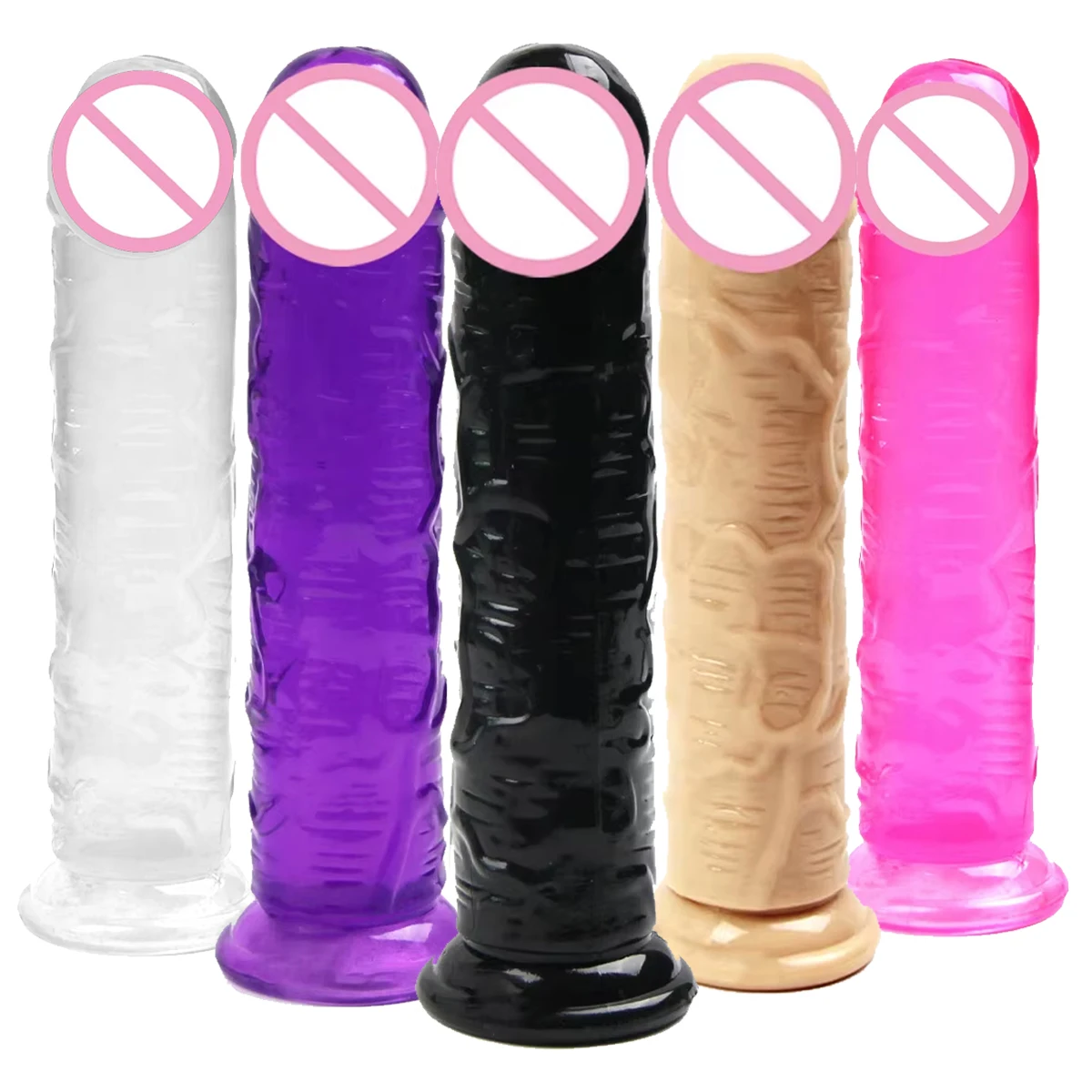 Black Big Dildo TPE Flexible Suction Cup Real Feel Adult Sex Toy for Anal Or Vaginal Play
