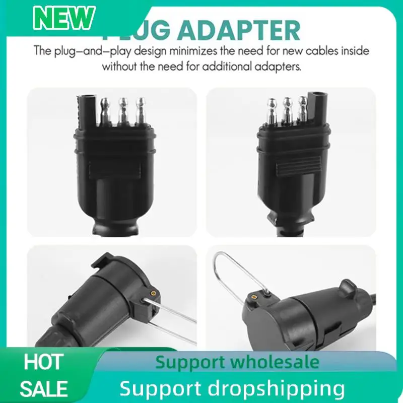 

A04E-Trailer Light Socket Adapter From US (4-Way Flat) To European (7-Way Round) Model