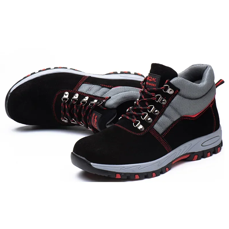 High Quality Men Steel Toe Cap Safety Boots Work Shoes Men Puncture-Proof Work Boots Safety Shoes Male Work Shoes Men