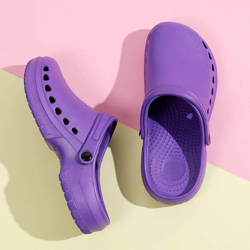 

Summer Beach Slippers Women Fashion Outdoor EVA Shoes 2023 Female Non-Slip Operation Footwear Hole Slides Slippers