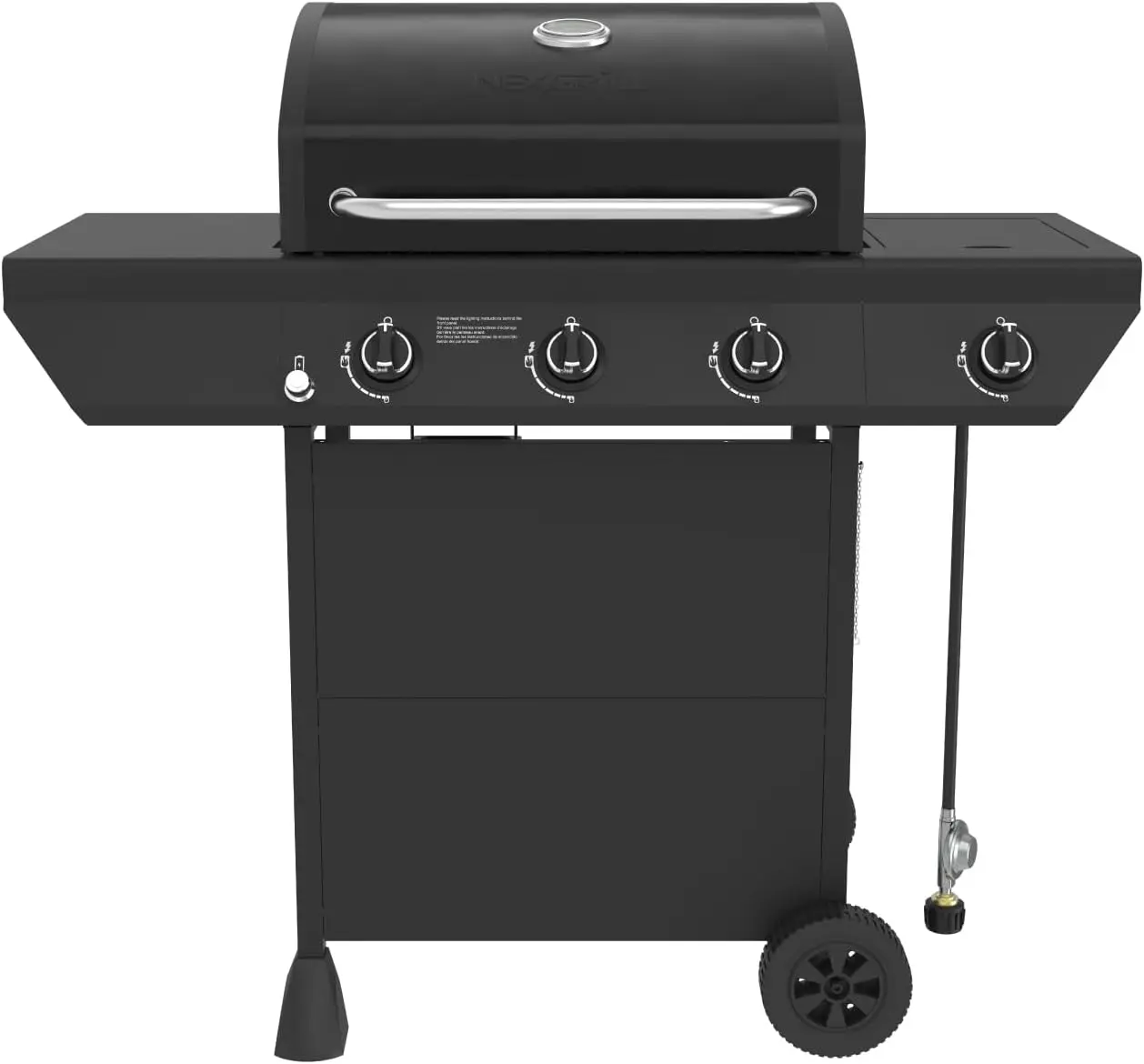 

3-Burner Propane Gas Grill with Side Burner, 52,000BTUs, 418 SQ. In. Cooking Space, BBQ Grill with Durable Steel Lid & Control P