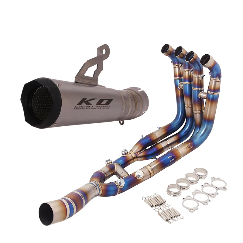 Motorcycle Full Exhaust System Titanium Alloy Front Link Pipe Slip On Muffler Escape For BMW S1000R S1000RR 2019 2020 2021 2022