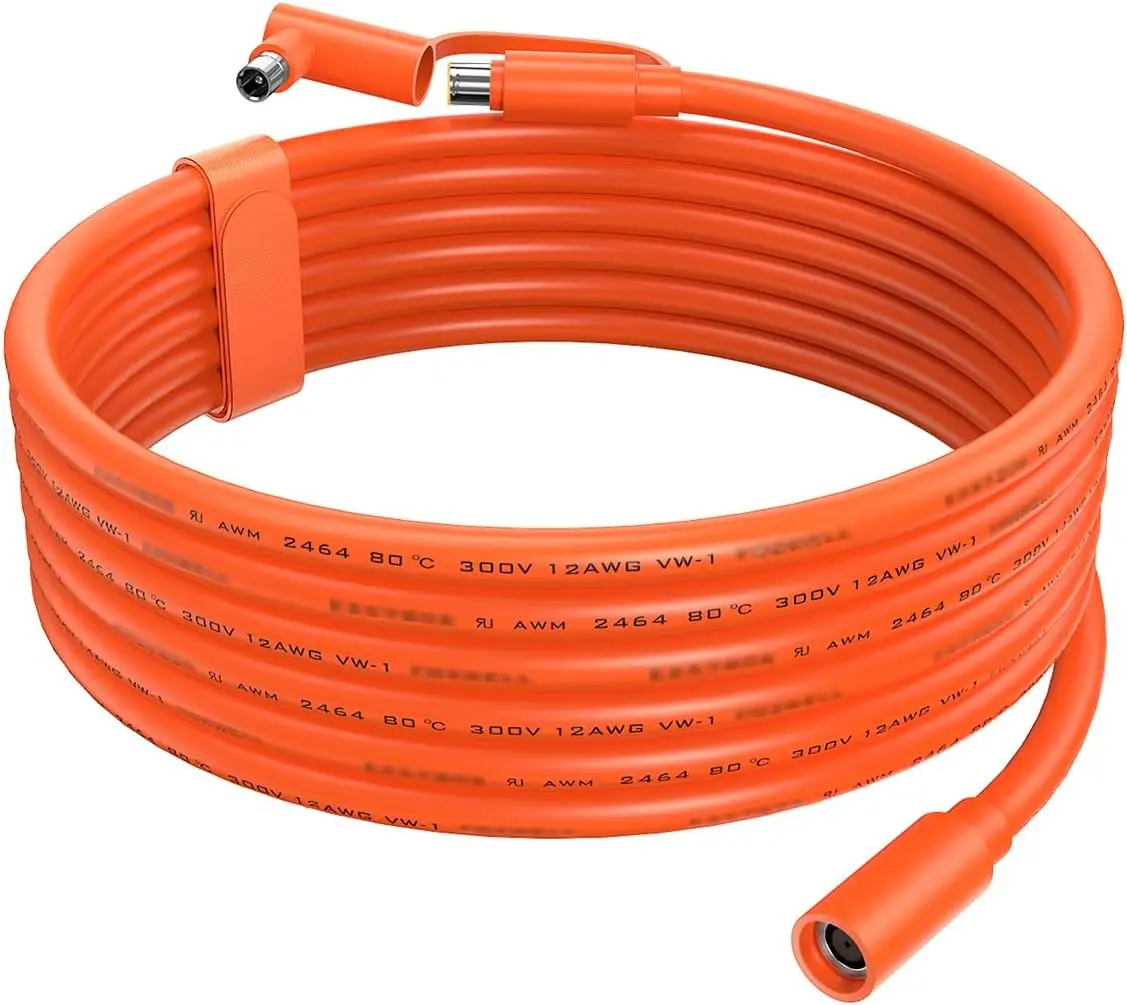 30FT 9M 8mm Extension Cable 12AWG for Solar Generators, DC7909 Solar Panel Cable Cord Female to Male with DC8020 Power Male