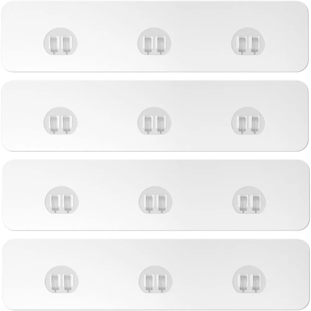 

4-пакетный прозрачный клей для душевых подставок для замены, без сверления, держателя для мыла, полок для хранения в ванной и кухонных стеллажей.