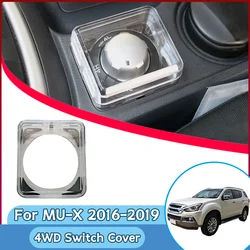 Durable ABS 4WD Control Switch Guard Cover Styling Modified Protection Box For Isuzu MU-X Mux 3.0T And Full Range D-MAX Pickup