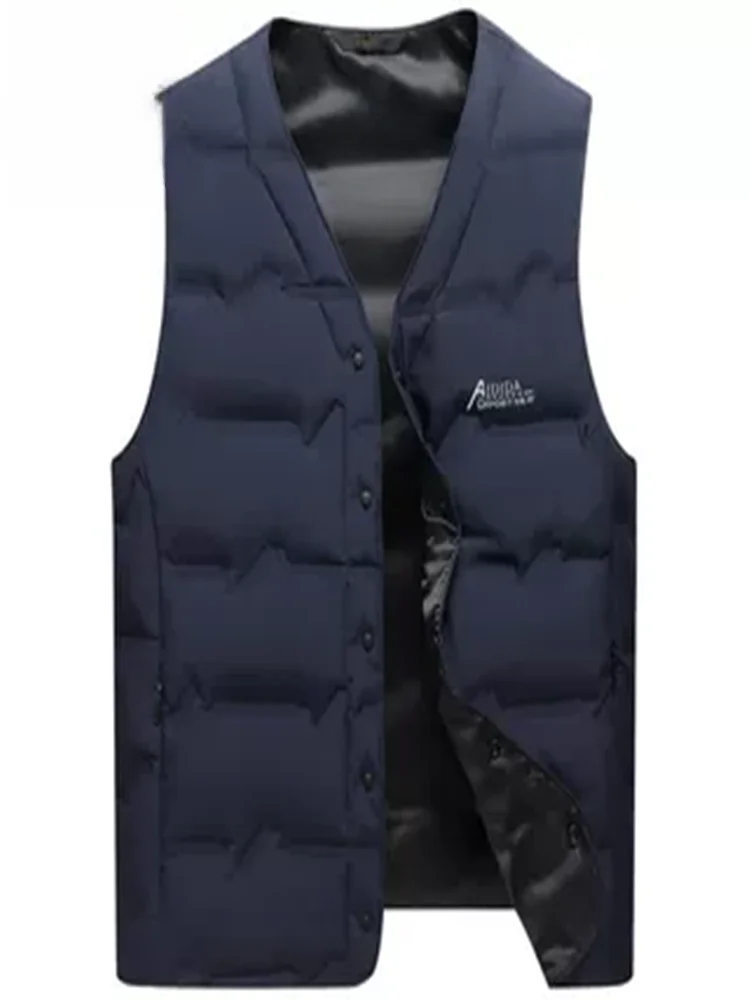 

Pierre Cardin Men's down Vest Warmth Dad Middle-aged And ly Winter Clothes Busin Gentleman Sle Thiened V-ne
