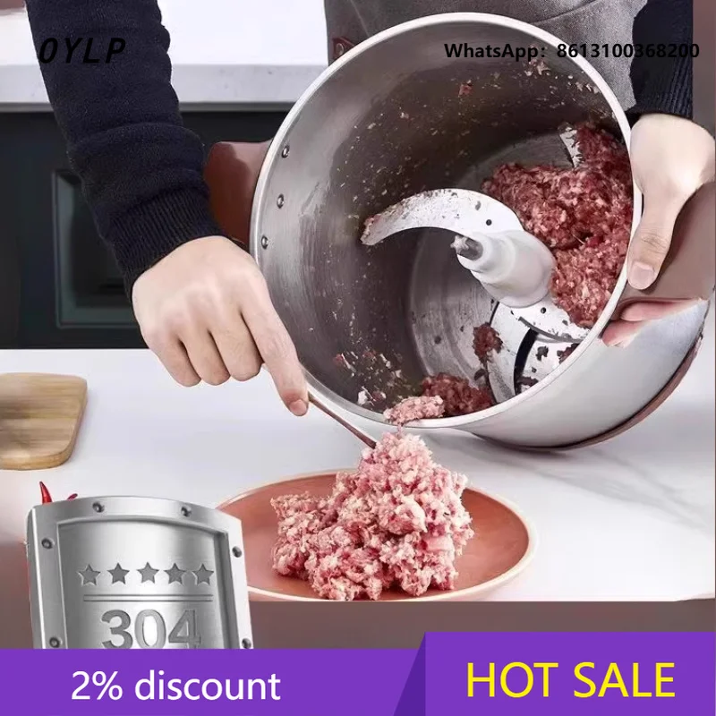 OYLP Meat grinder electric multi-function household and commercial large-capacity mixer high-power dumpling meat filling machine
