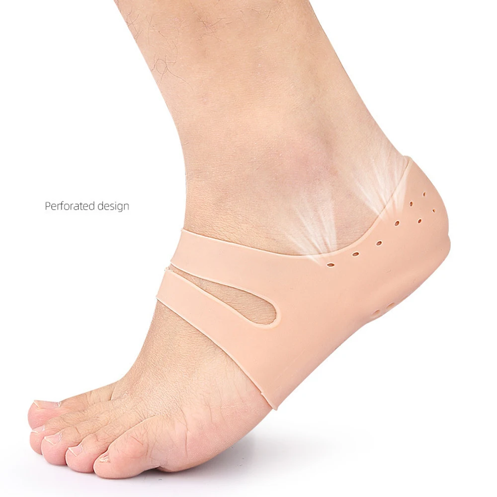 1 Pair Heel Protectors Cups with Arch Support for Plantar Fasciitis - for Achilles Tendonitis Dry Cracked Heel Support Cushion view 5