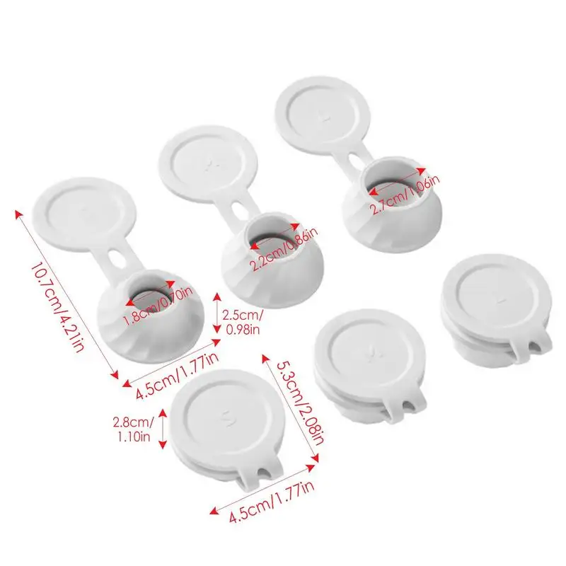 Inverted Bottle Caps Inverted Caps Kit Portable Inverted Caps Flipping Bottle Lid Set Leak Proof Household Bottle Emptying Lids