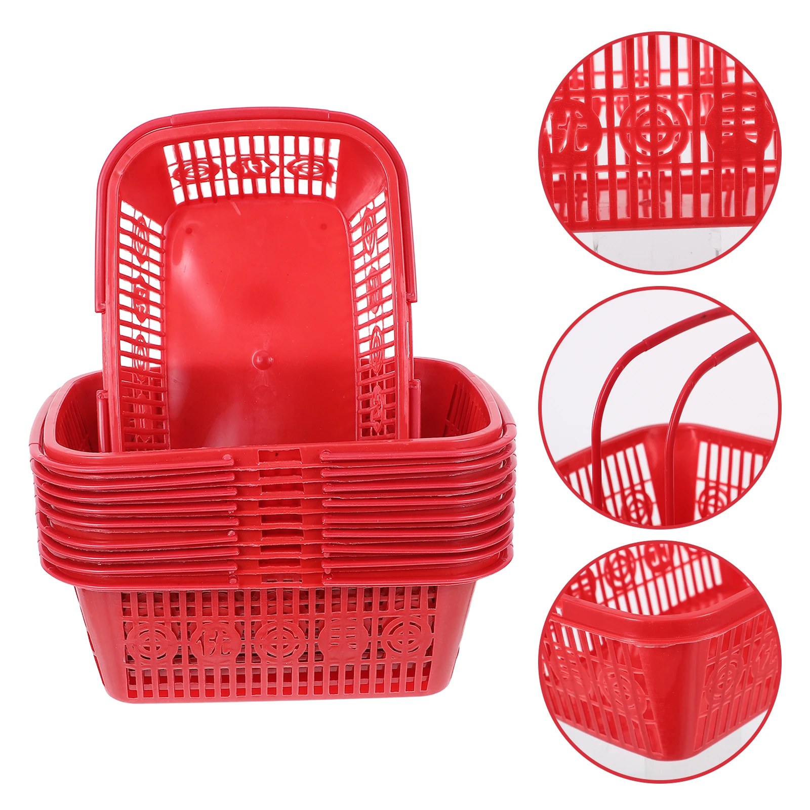 

10pcs Vented Produce Container Small Plastic Raspberry Square Plastic Harvest Storage Shelf Gardening Handheld