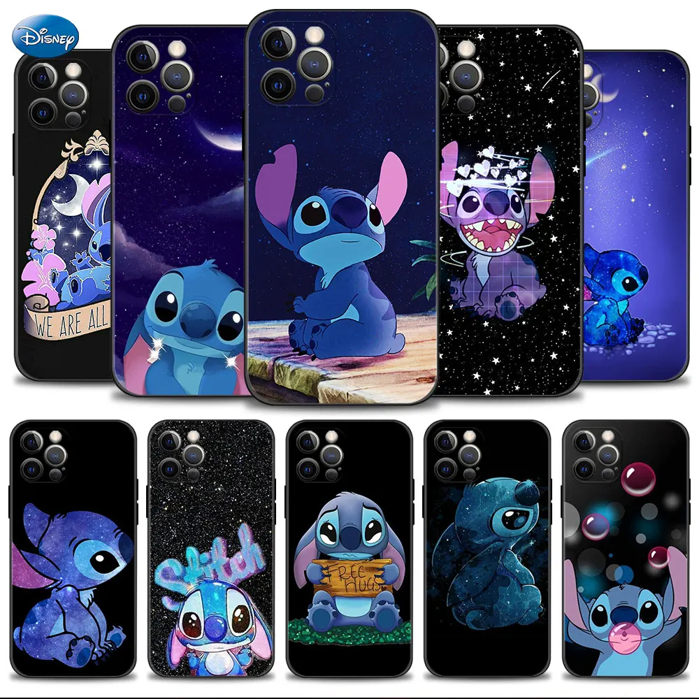 Shockproof Fashion For Apple iPhone 14 XS 13 XR 14 Plus X 11 12 Pro Max 8 SEMini Coque Disney Stitch Look Star Moon Phone Case