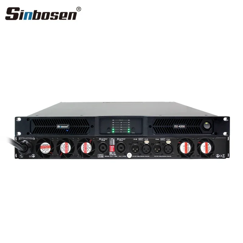 D2-4200 2 Channels Stage Master Class D Subwoofer Amplifiers Professional Power 5000 Watts