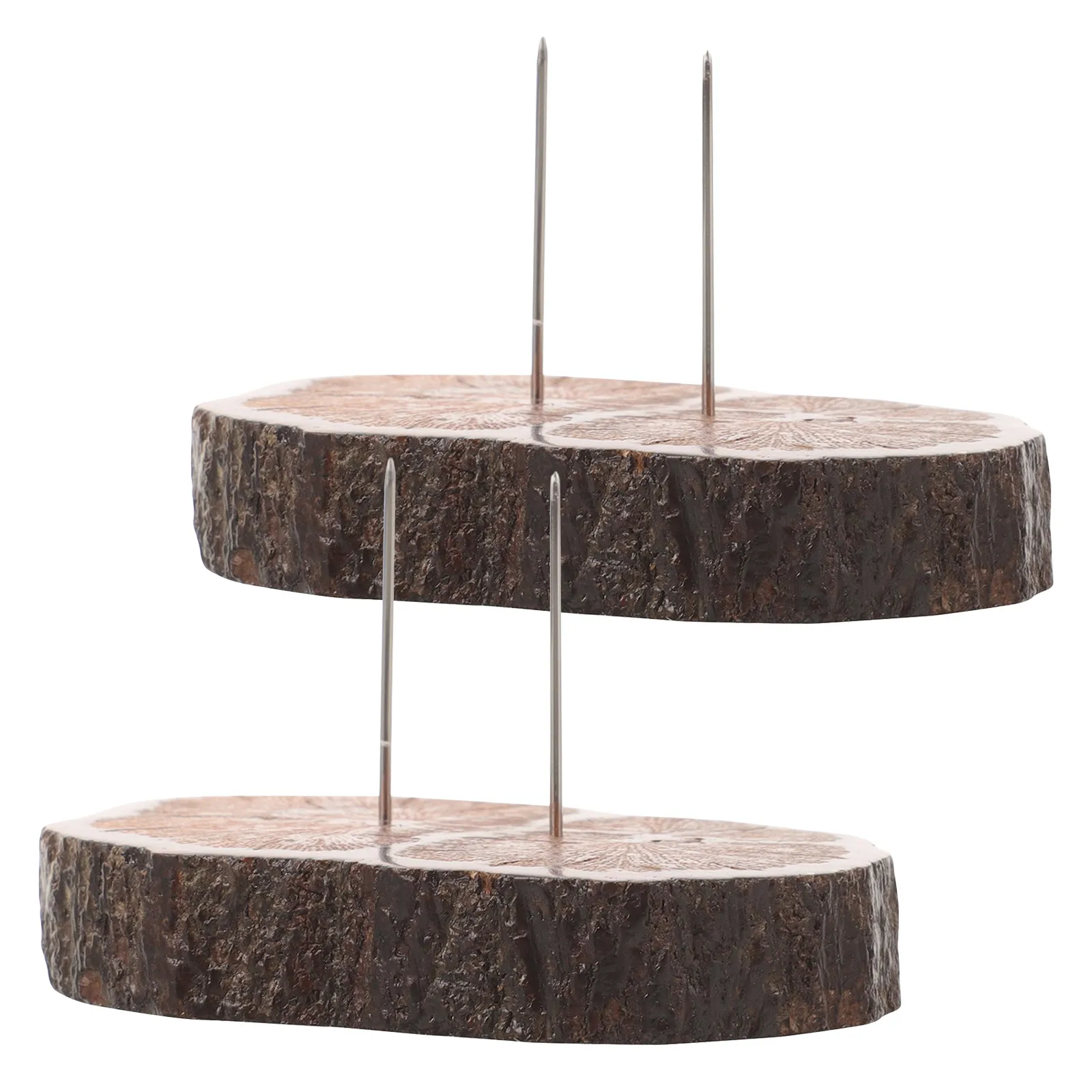 2Pcs Playstand Base Wooden Irregular Crochet Display Holder Support Needle Felting Animal Bear Clay Action Figure Display