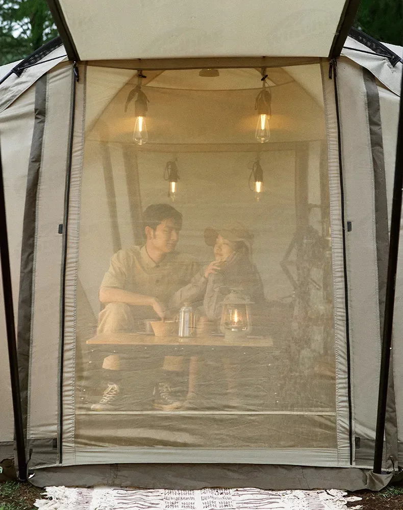 Naturehike Widder-Tunnelzelt, Camping, Outdoor, für 4–6 Personen, großes Raumzelt, 4-Jahreszeiten-Zelt, erweitertes Zelt, Familien-Reisezelt, wasserdicht – Detail 16